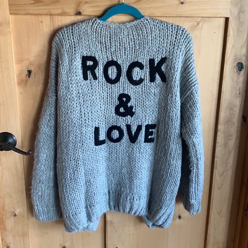 Rock & Love Embroidered Knit Cardigan